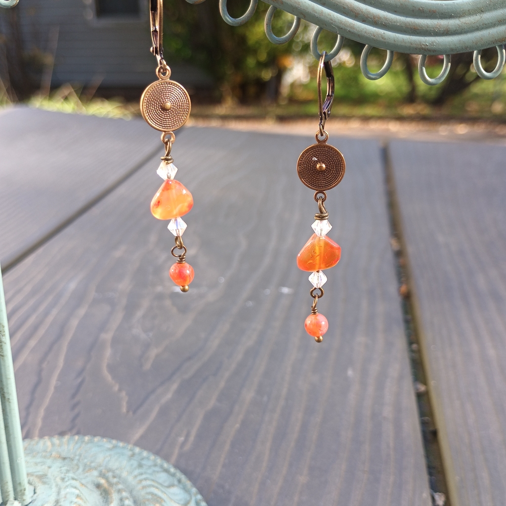 Carnelian Dangle Earrings